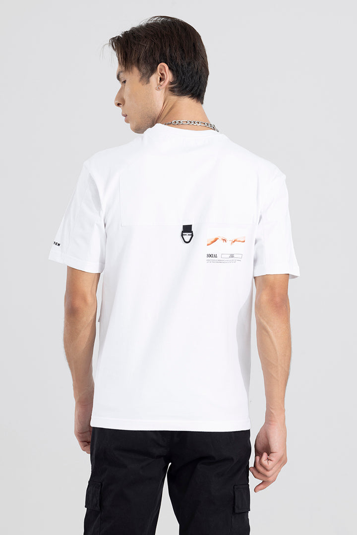 Social Korean Style White T-Shirt