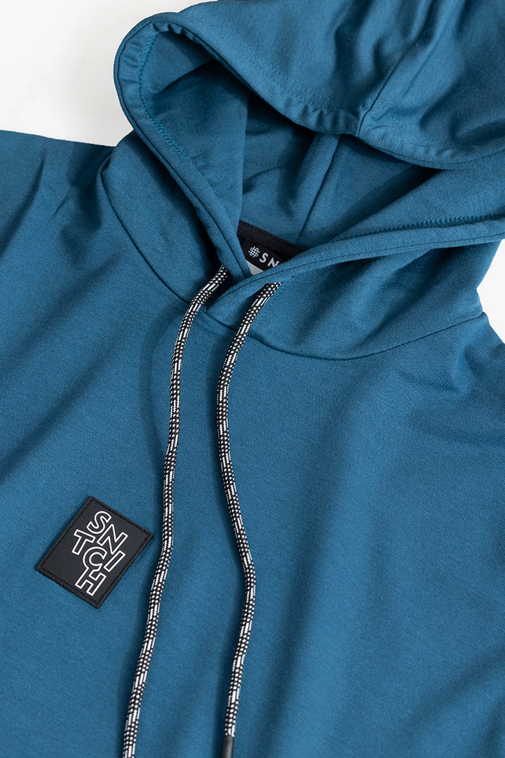 Logotype Blue Sleeveless Hoodie