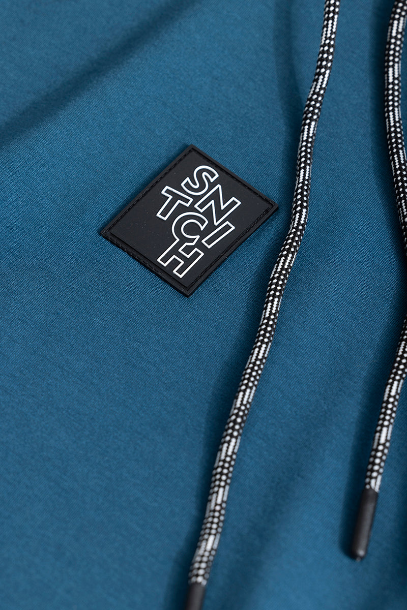 Logotype Blue Sleeveless Hoodie