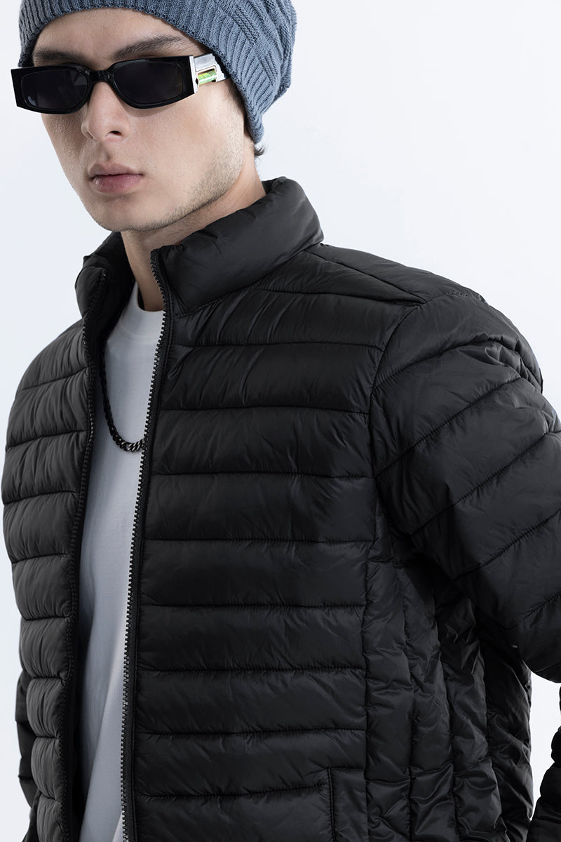 Quilted Black Puffer Jacket