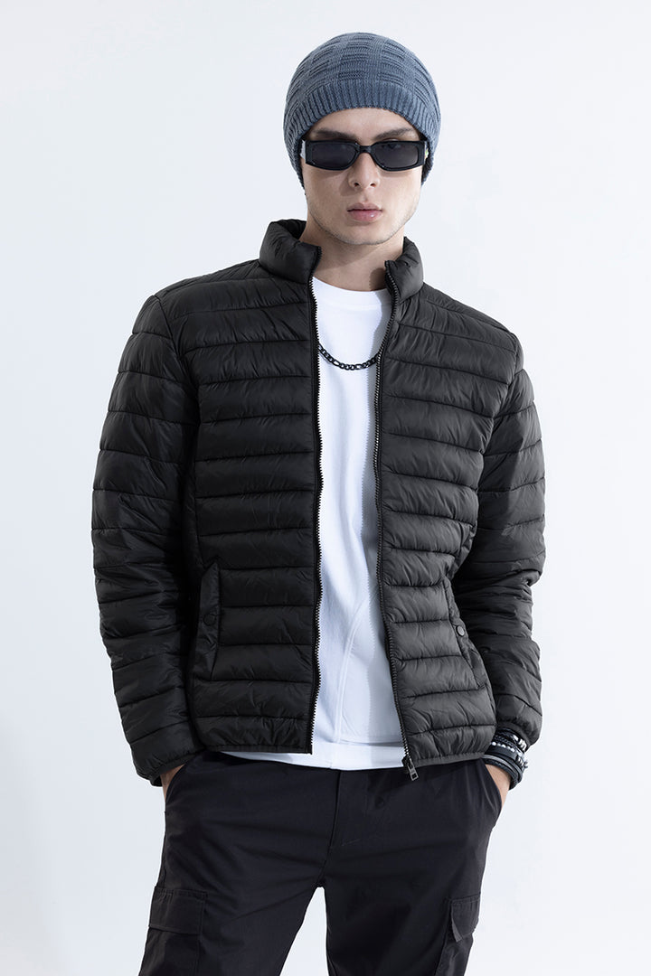 Quilted Black Puffer Jacket