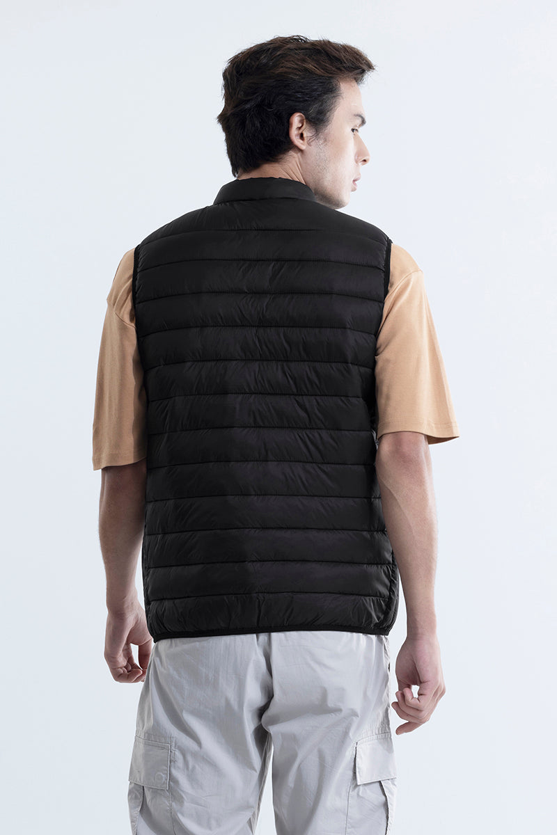 Frost Black Sleeveless Puffer Gillet