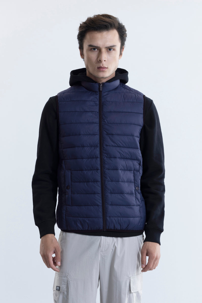 Frost Navy Sleeveless Puffer Gillet