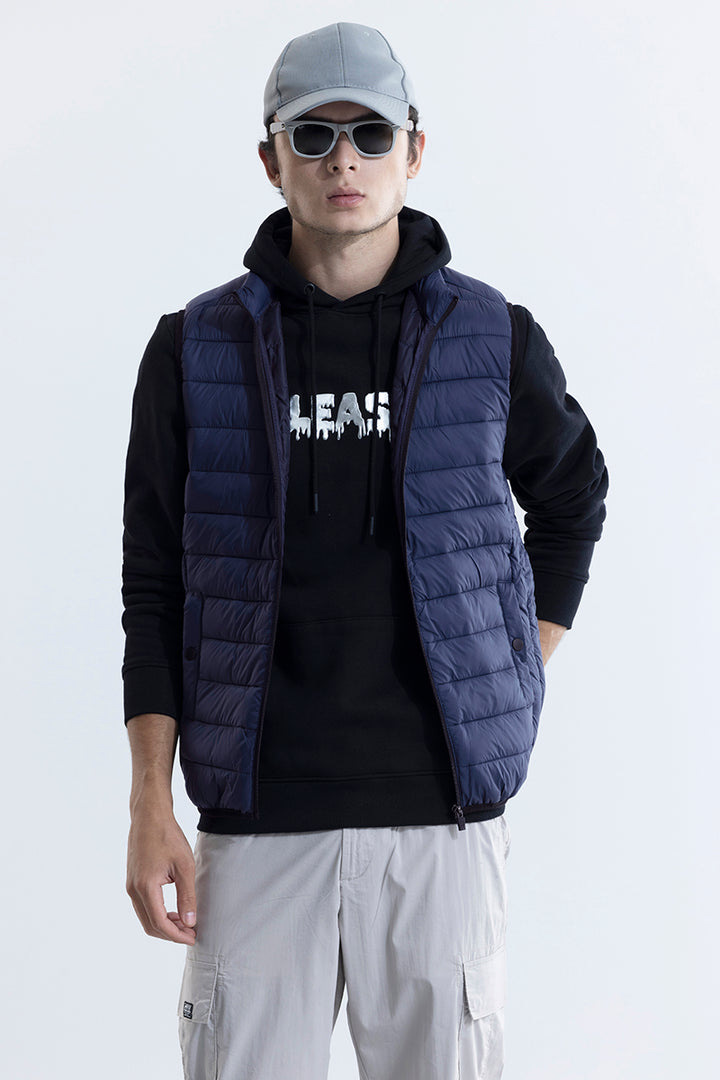 Frost Navy Sleeveless Puffer Gillet