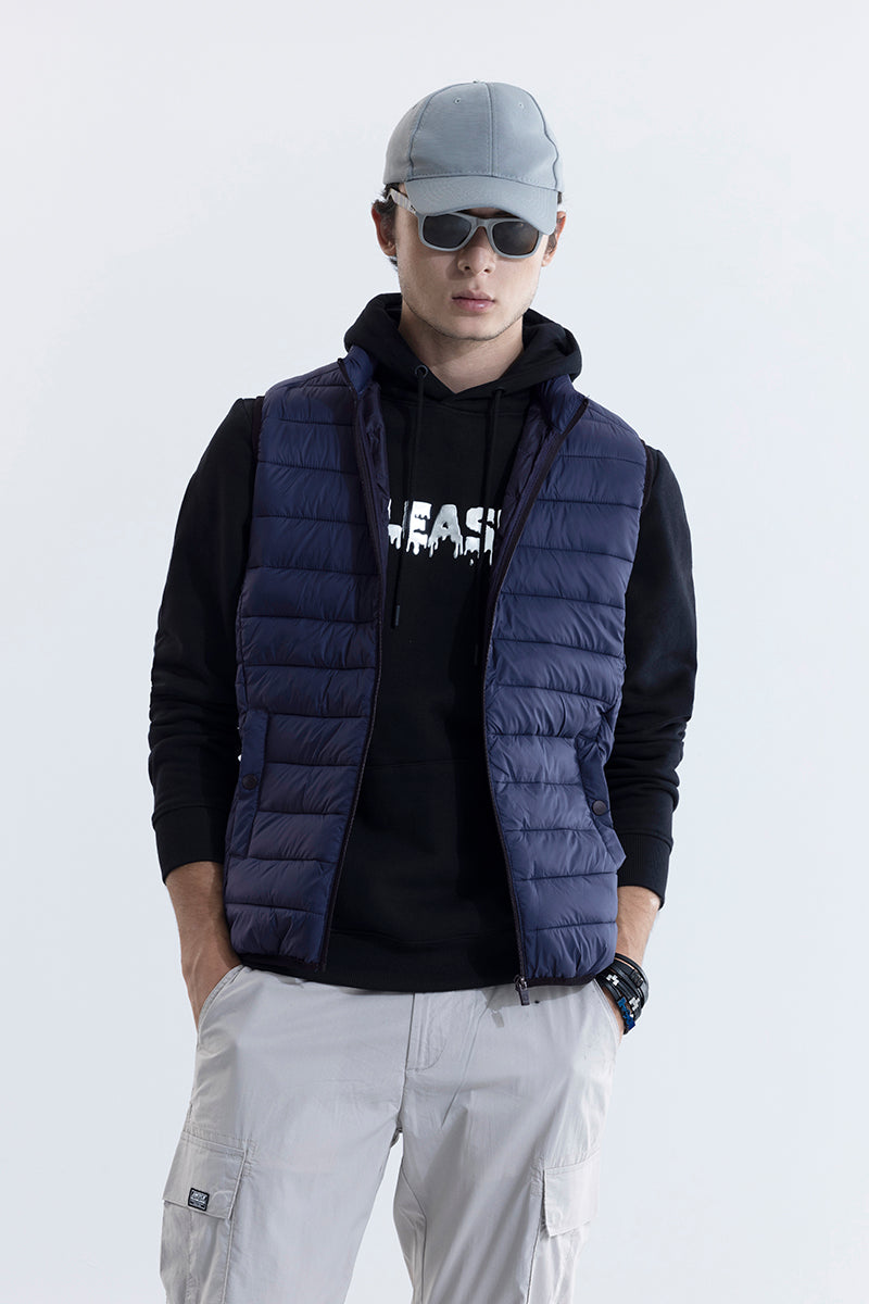 Frost Navy Sleeveless Puffer Gillet