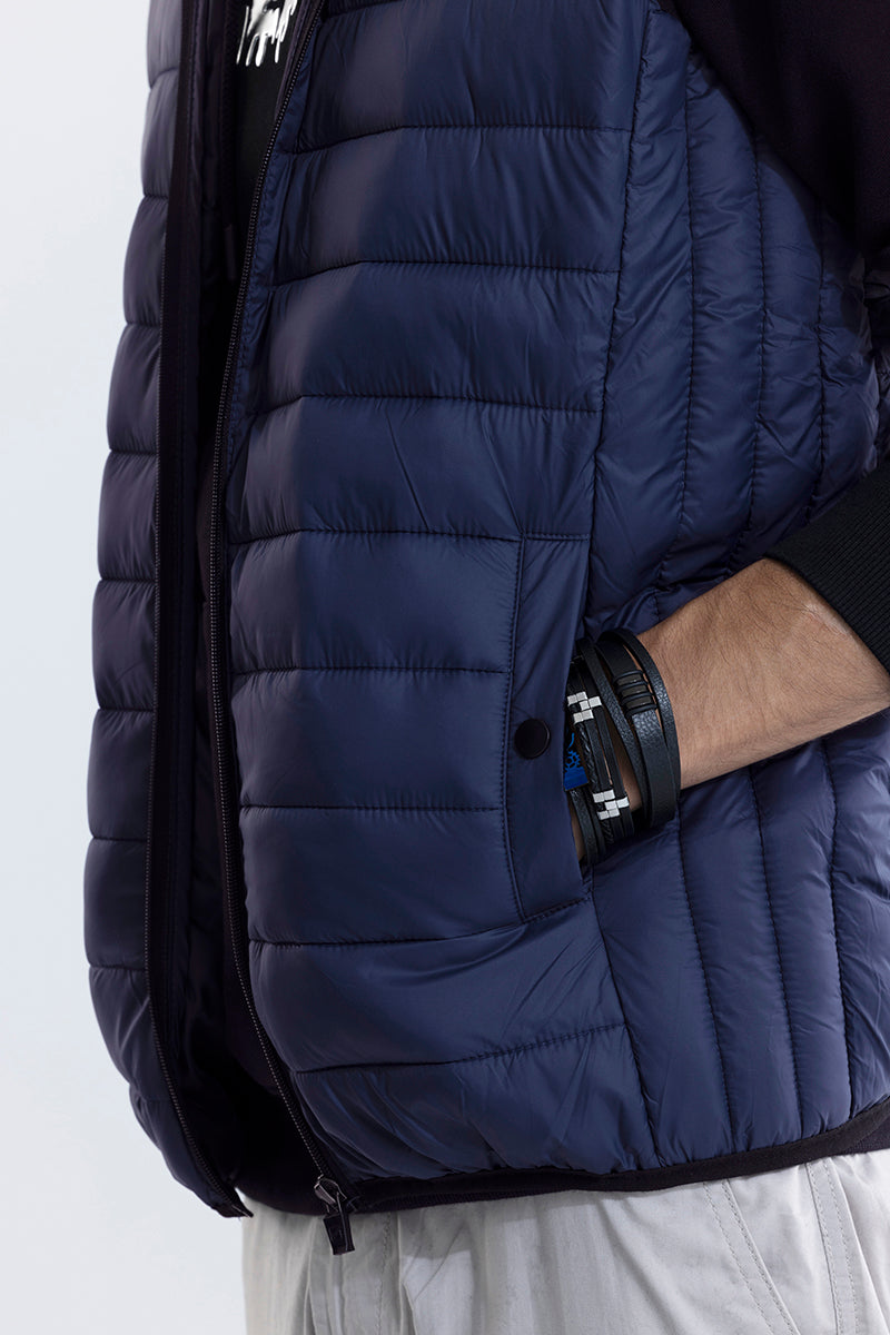 Frost Navy Sleeveless Puffer Gillet