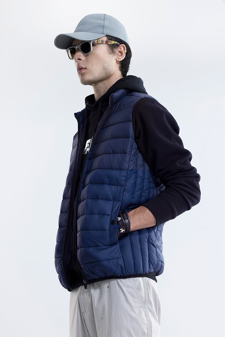 Frost Navy Sleeveless Puffer Gillet