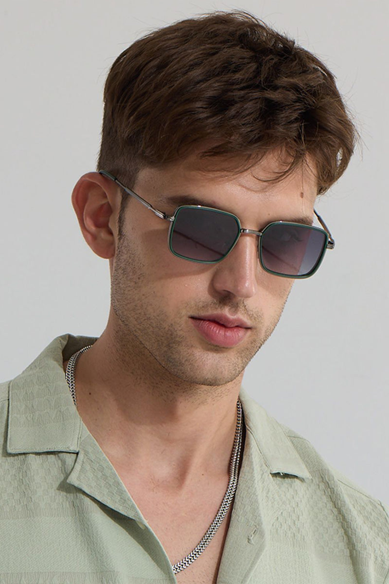 Square Chase Green Sunglasses