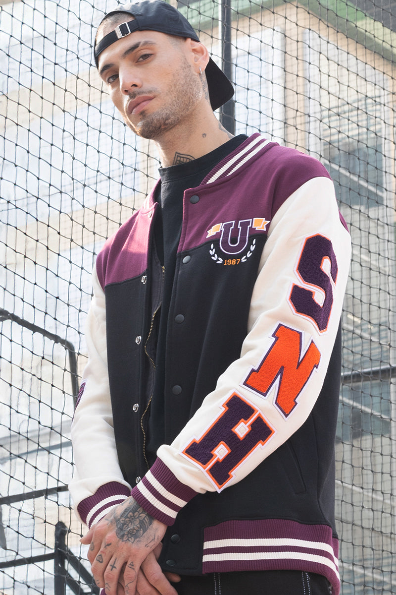 Champs Burgundy Varsity Jacket