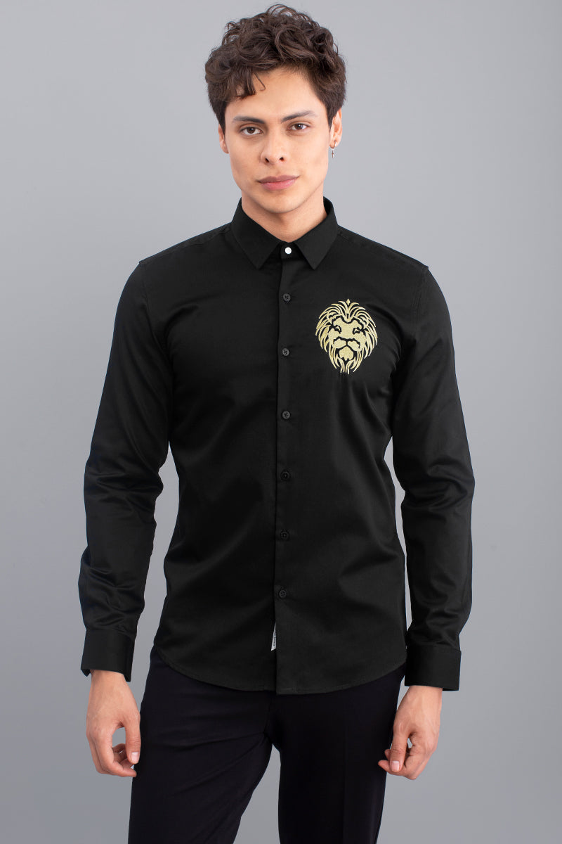 Masai Lion Black Shirt - SNITCH