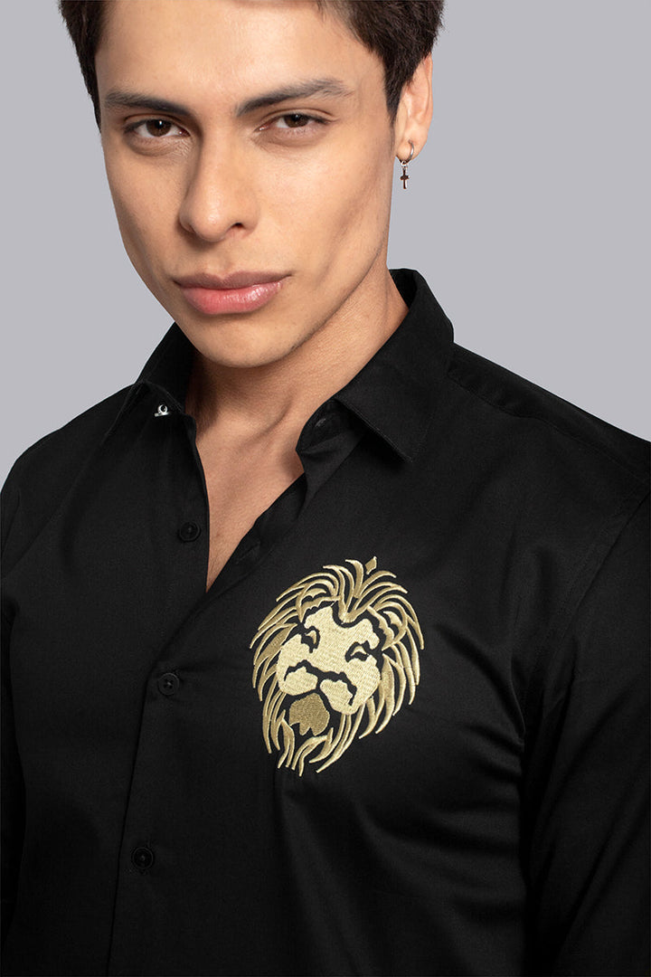 Masai Lion Black Shirt - SNITCH