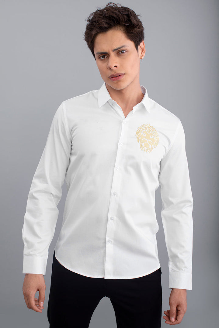 Masai Lion White Shirt - SNITCH