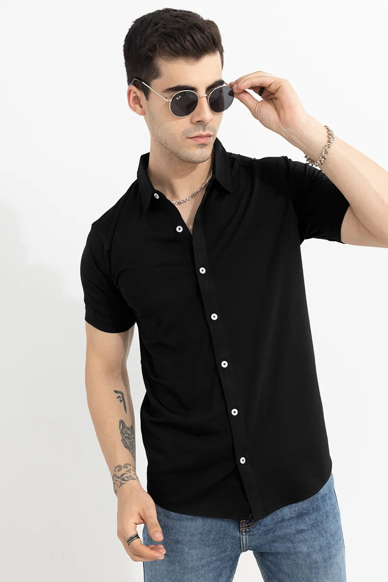 Buy Men's Maverick Black Shirt Online | SNITCH