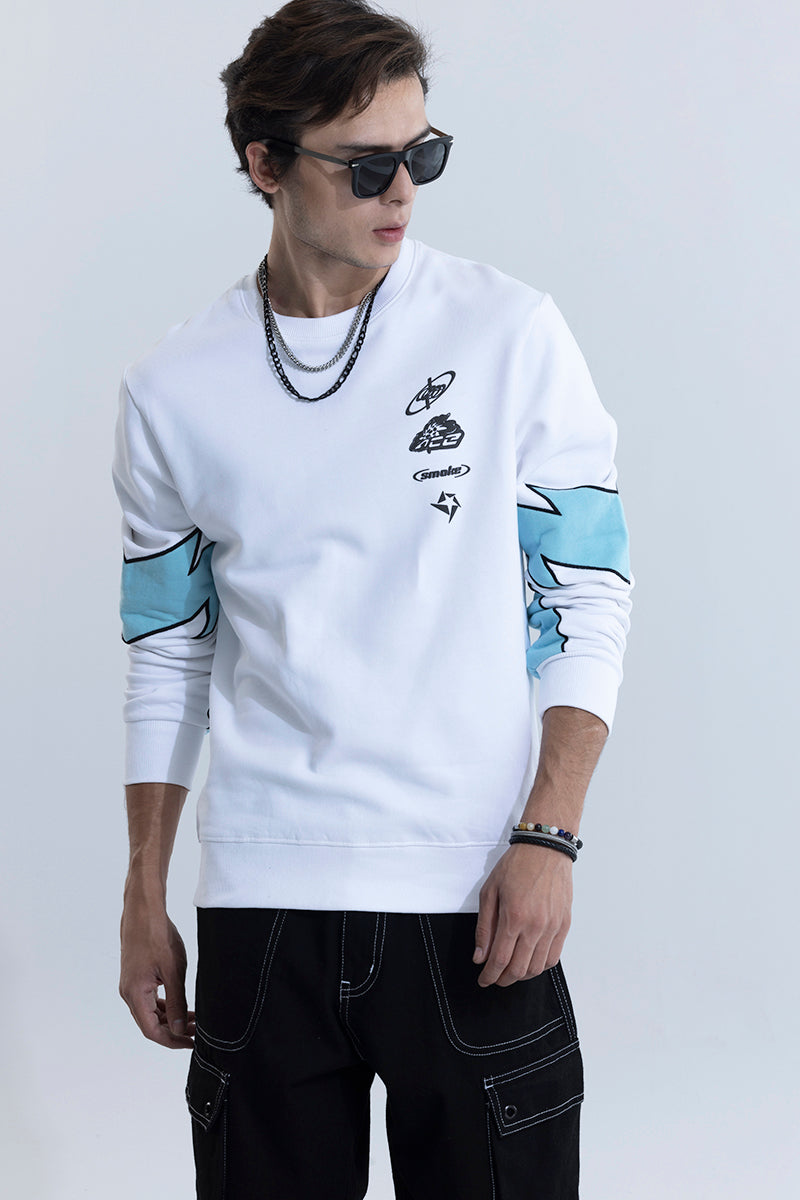 Smoke White Racing Sweatshirt