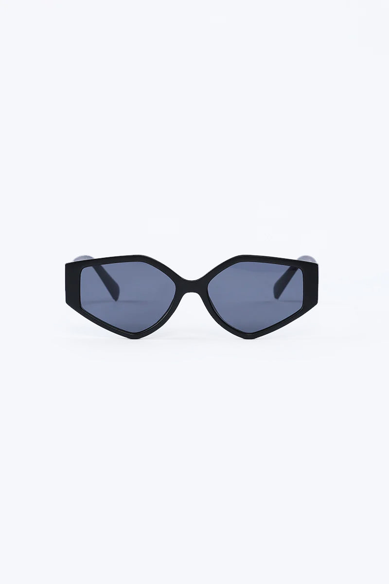 Bold Geometric Black Sunglasses