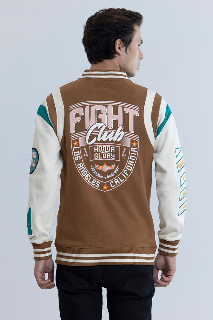 Fight Club Brown Varsity Jacket