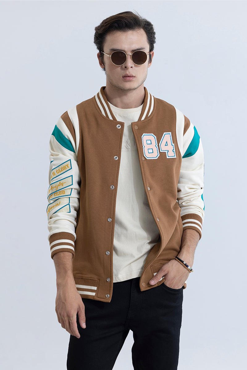 Fight Club Brown Varsity Jacket