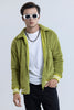 Chamois Green Fur Jacket