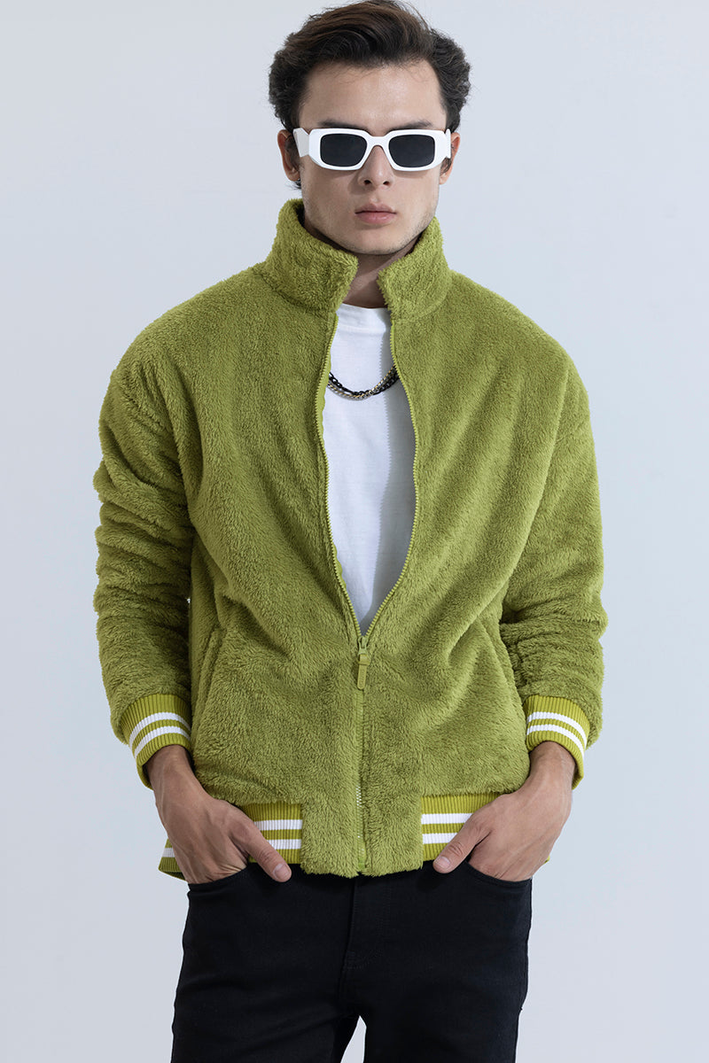 Chamois Green Fur Jacket