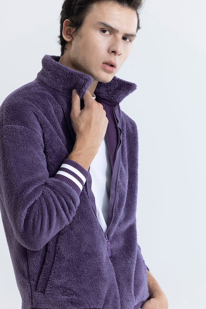 Chamois Purple Fur Jacket