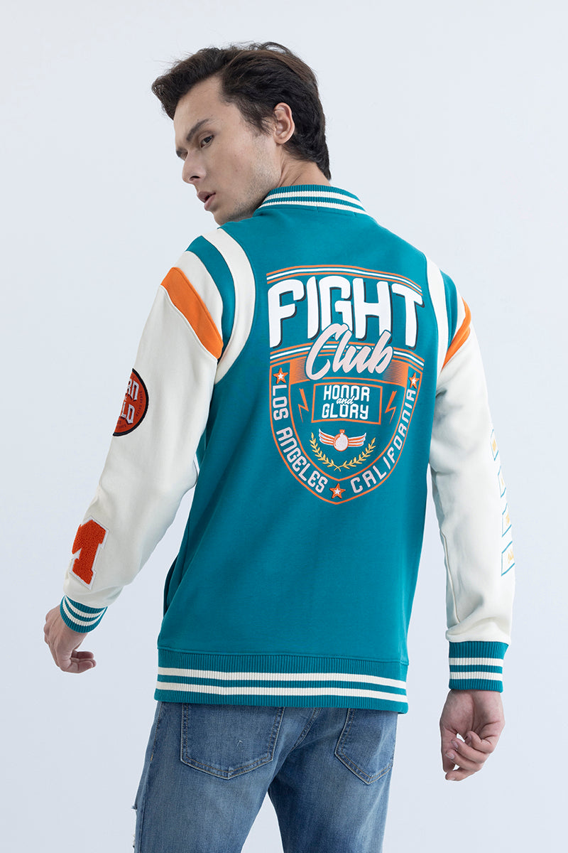 Buy Men's Fight Club Blue Varsity Jacket Online