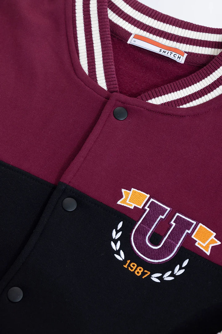 Champs Burgundy Varsity Jacket