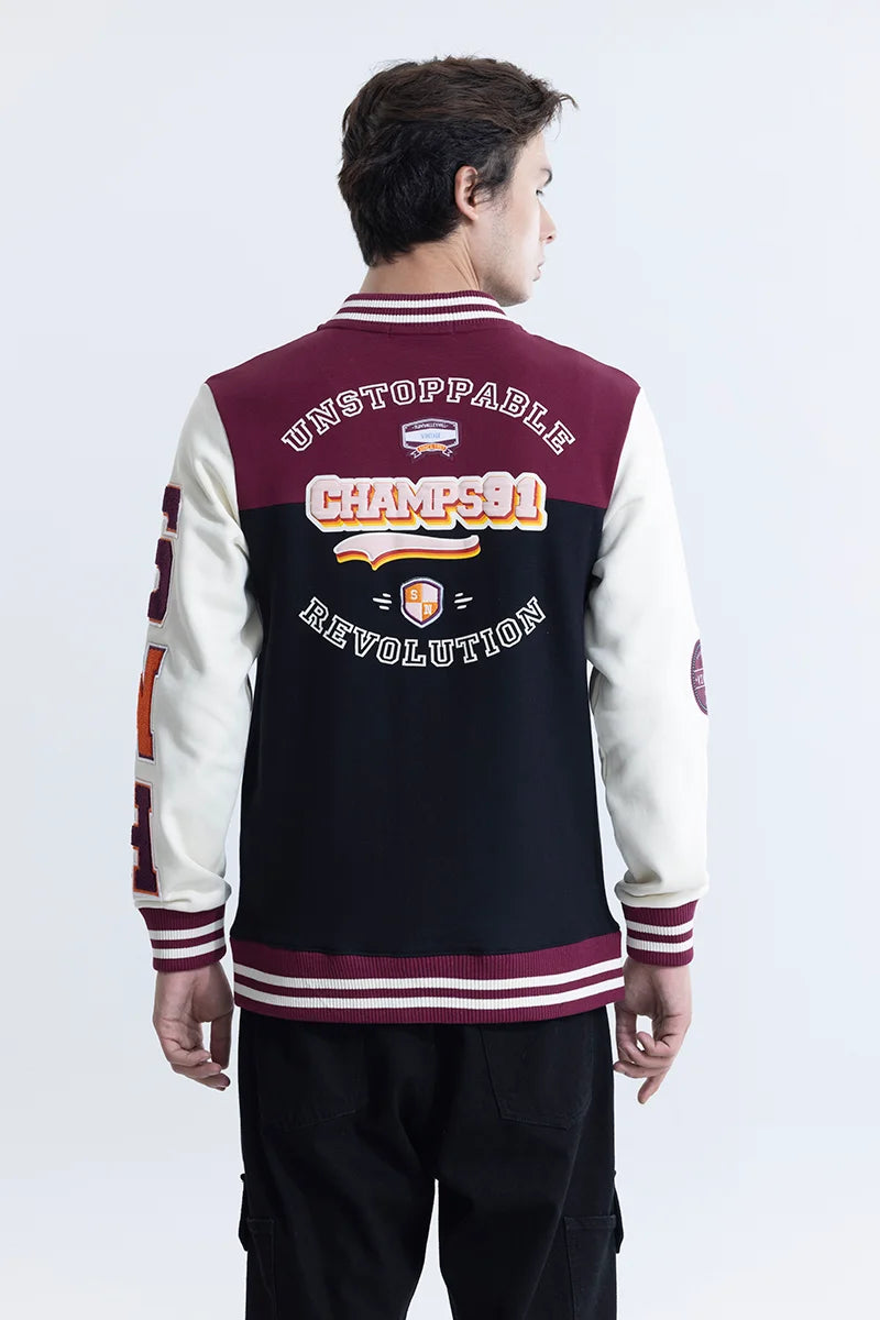 Champs Burgundy Varsity Jacket