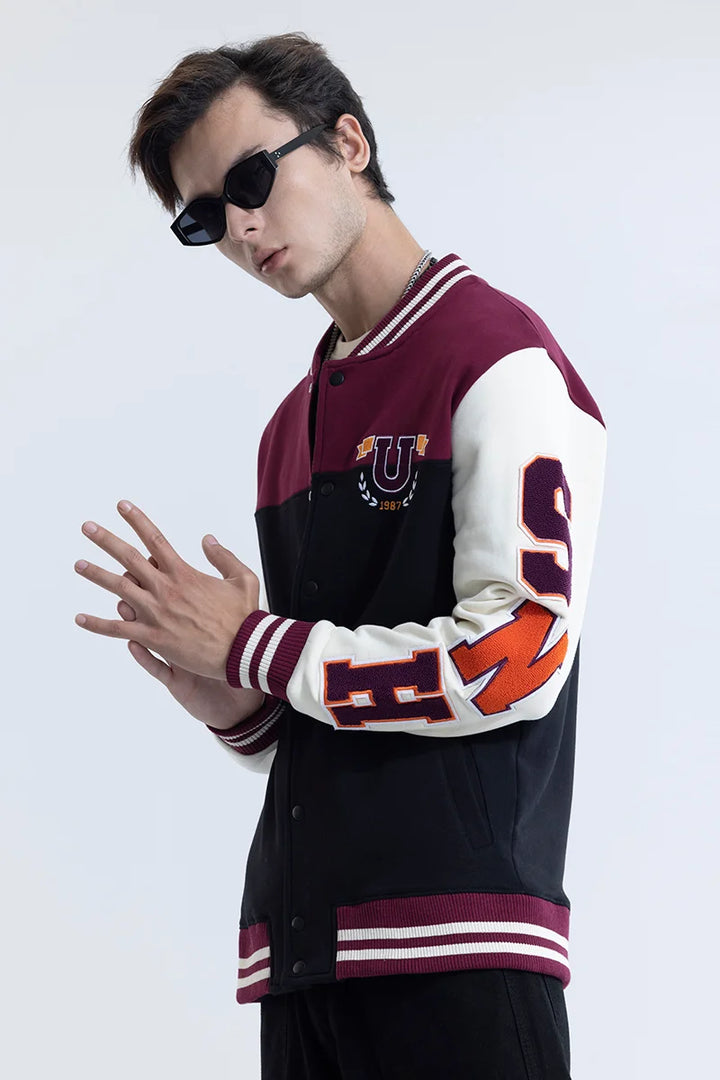 Champs Burgundy Varsity Jacket