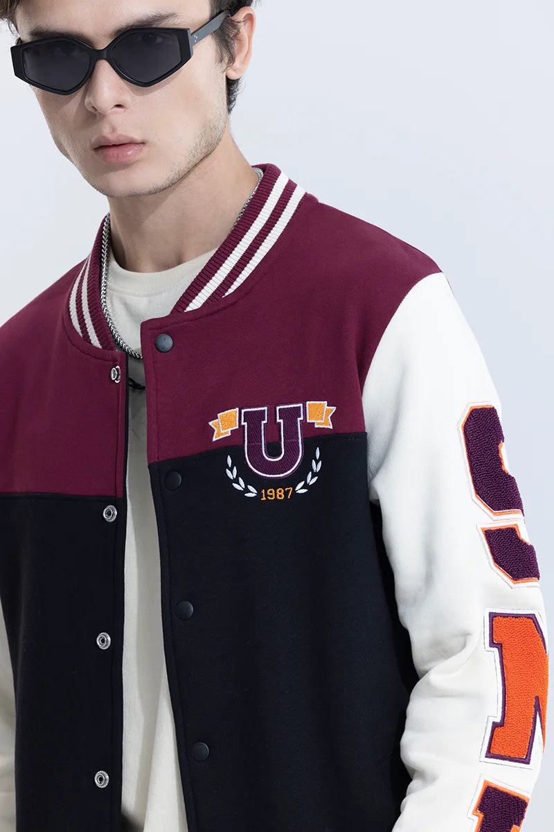 Champs Burgundy Varsity Jacket