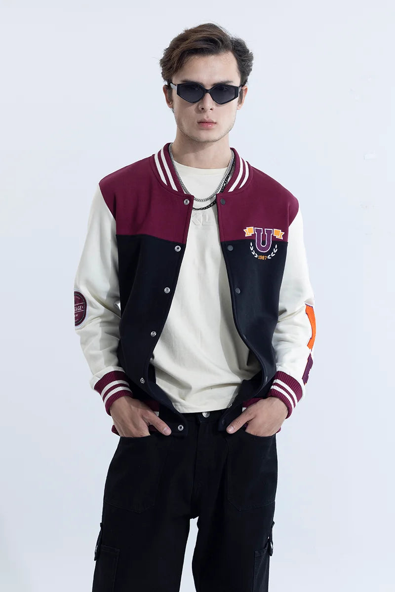 Champs Burgundy Varsity Jacket