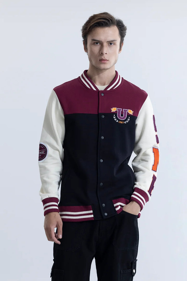 Champs Burgundy Varsity Jacket