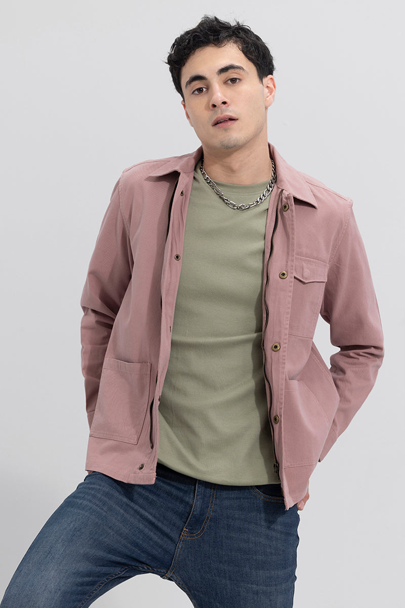 Triple Pocket Blush Pink Overshirt