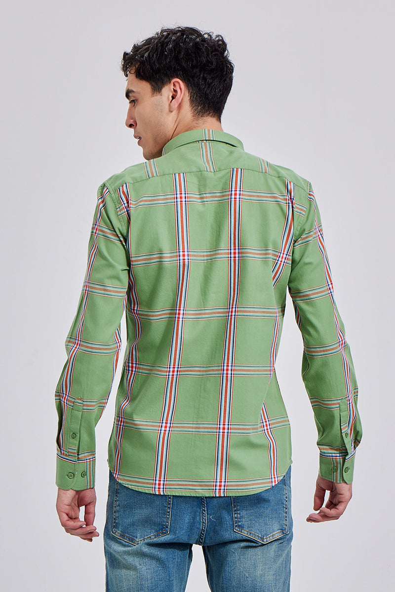 Boxie Check Green Shirt