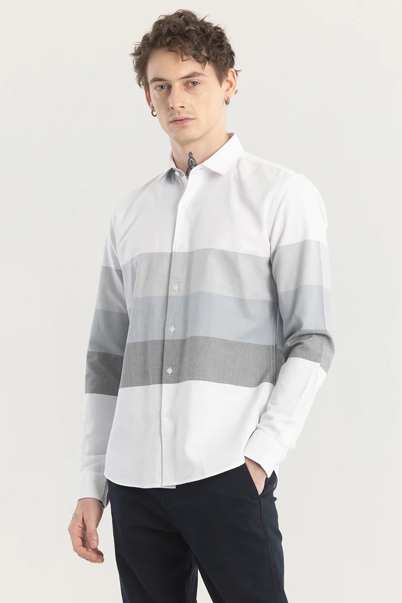 Shadient Stripe White Shirt