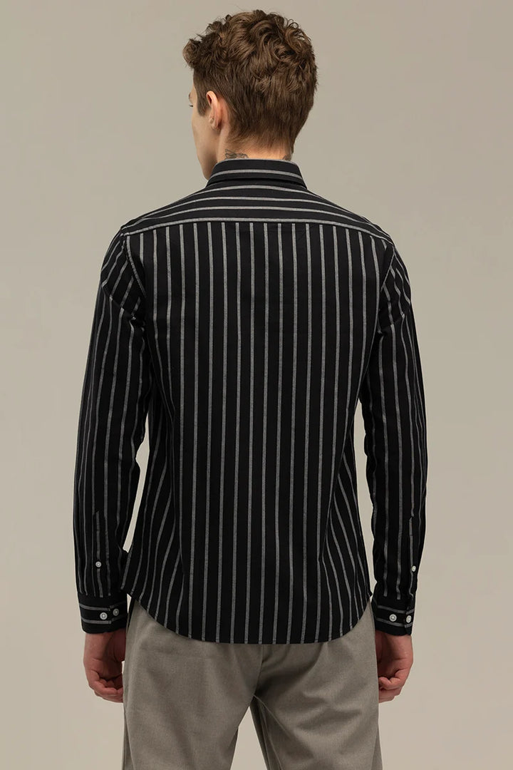 Bodil Black Striped Shirt