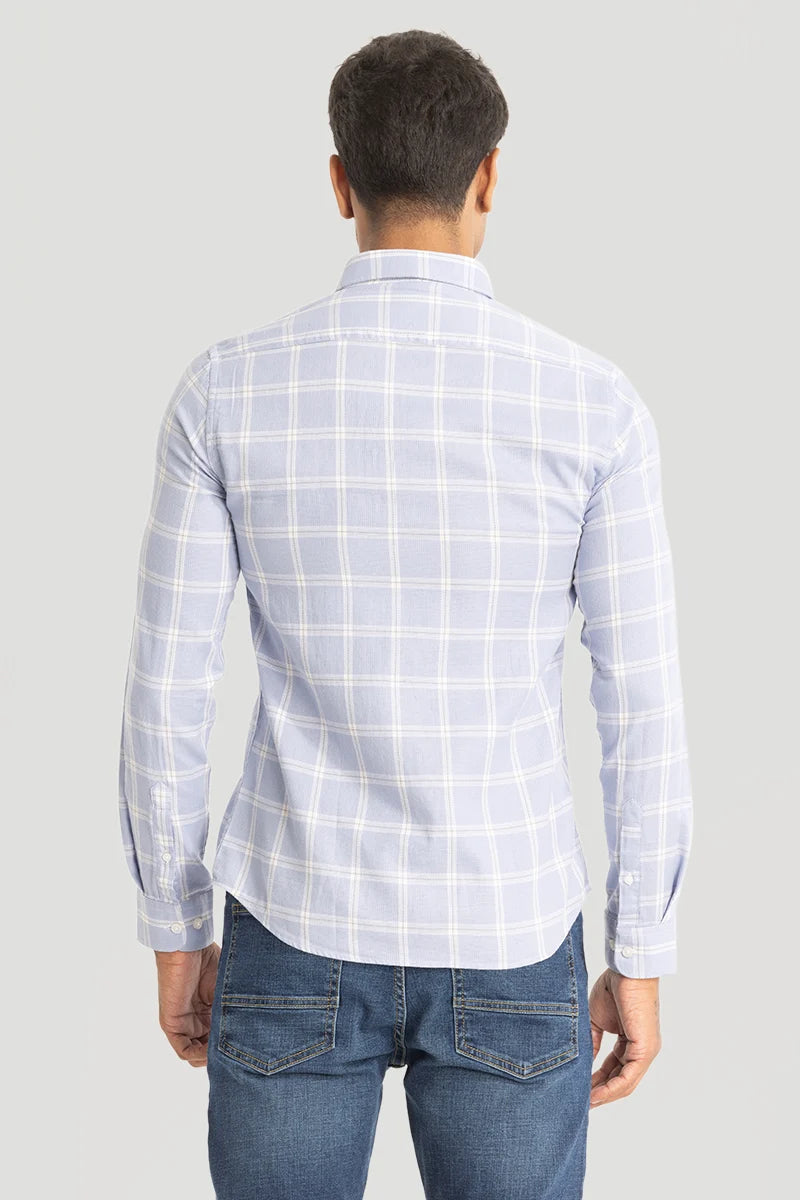 Light Blue Oxford Checks Shirt