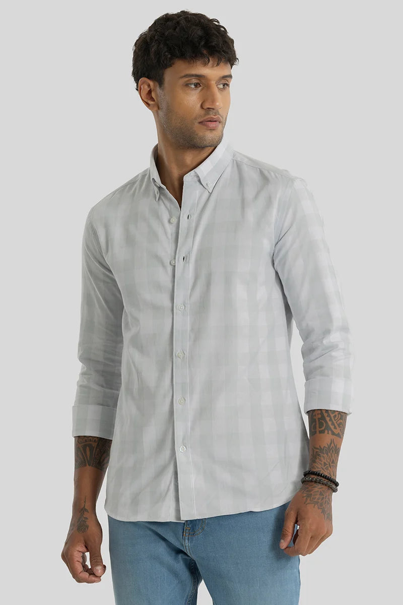 Sacha Light Grey Checks Shirt