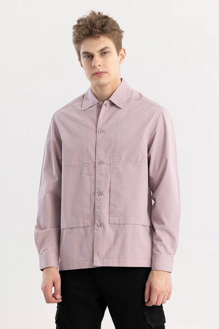 Eclectic Mauve Plain Overshirt