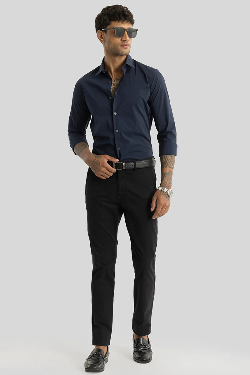 Quinnie Navy Plain Shirt