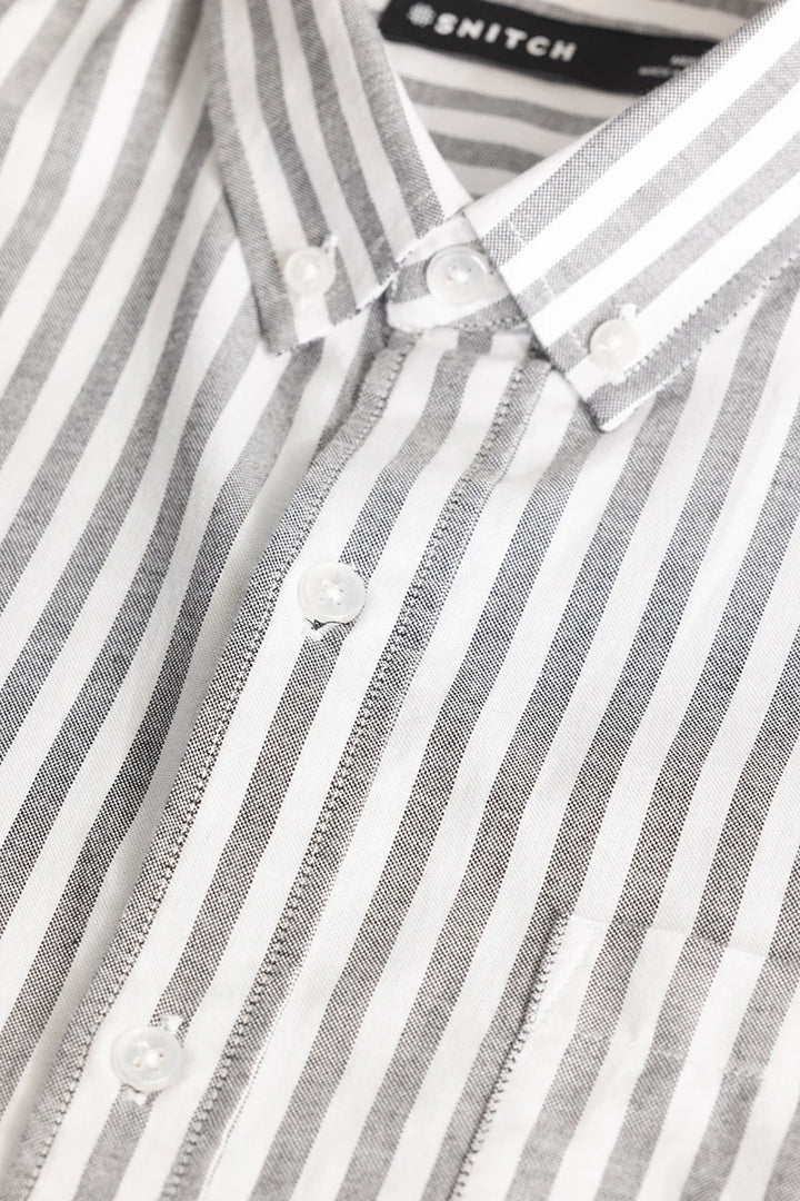 Grey Oxford Stripes shirt