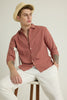 Mauve Self Stripe Shirt