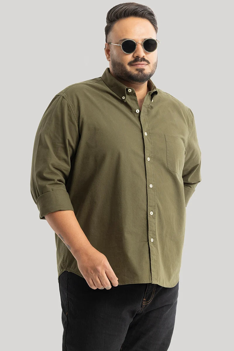 Lucia Olive Plain Shirts