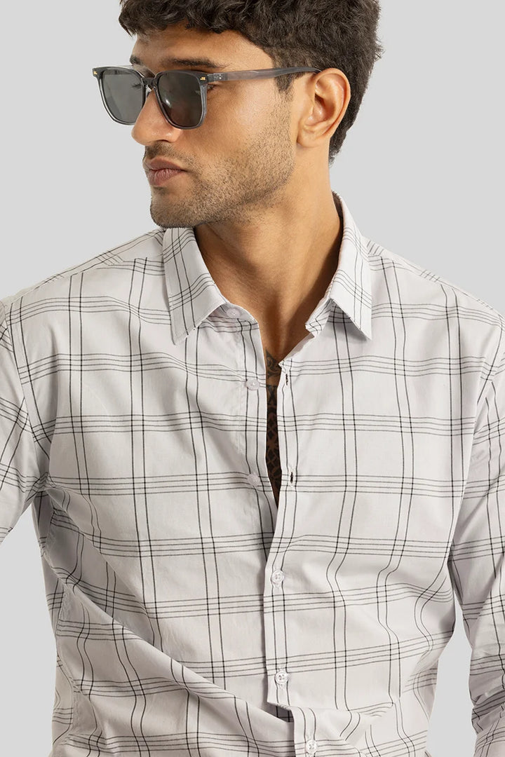 Margaux Grey Checks Shirt