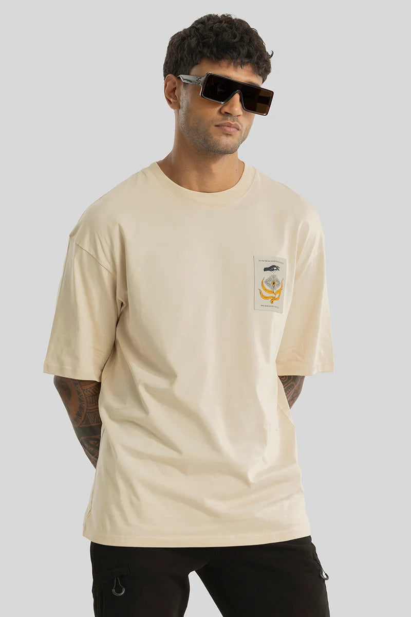 Do You Water Cream Oversized T-Shirt