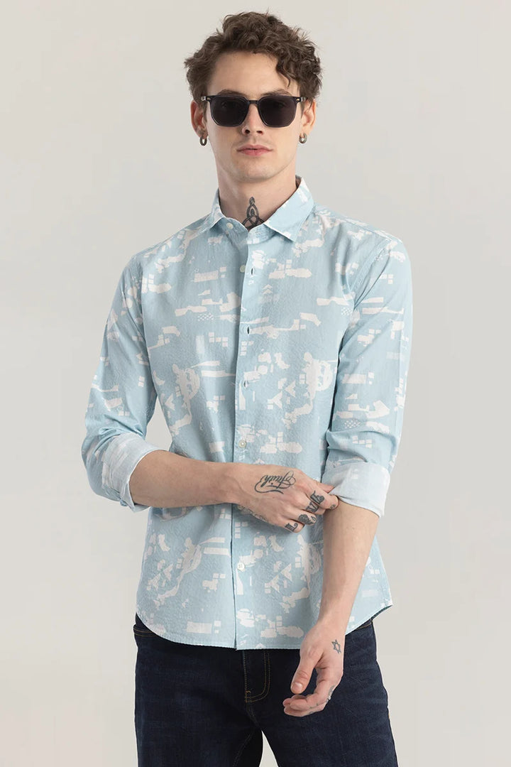 Pixelique Blue Shirt