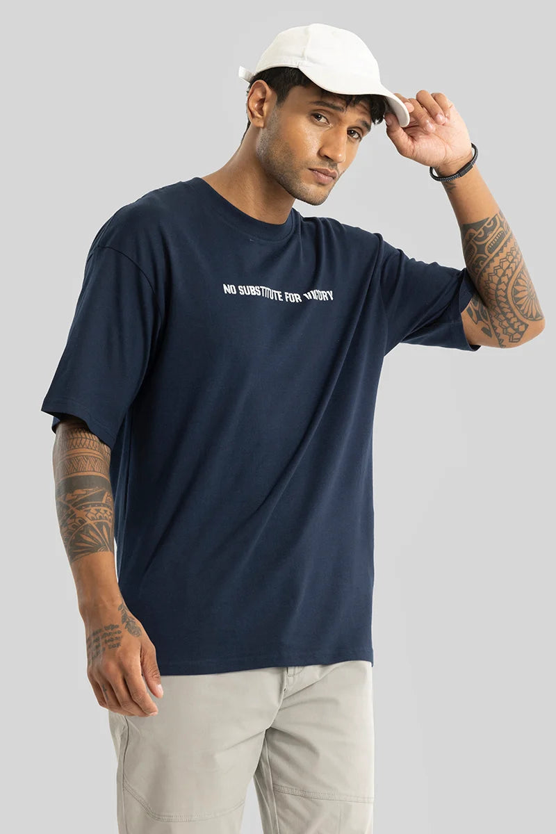 No Substitute Navy Oversized T-Shirt