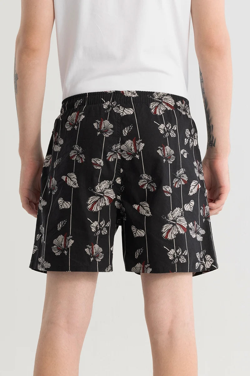 Eivind Floral Black Boxer