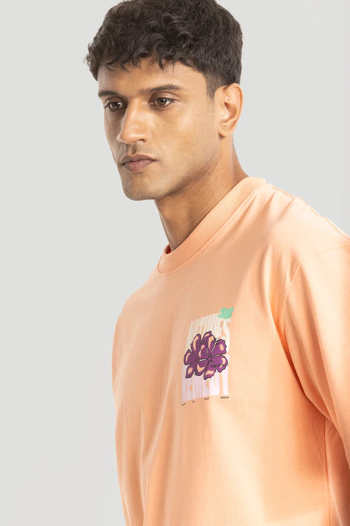 Natures Remedy Peach Oversized T-Shirt