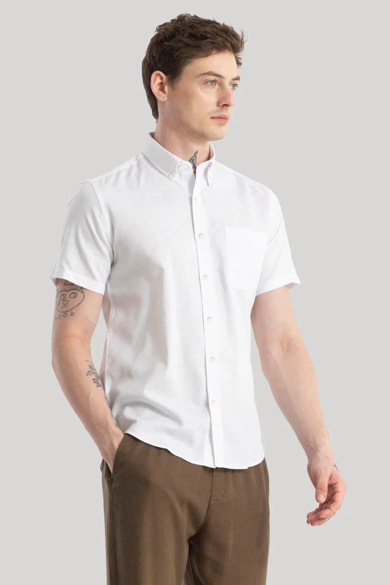 Vidar White Plain Shirts