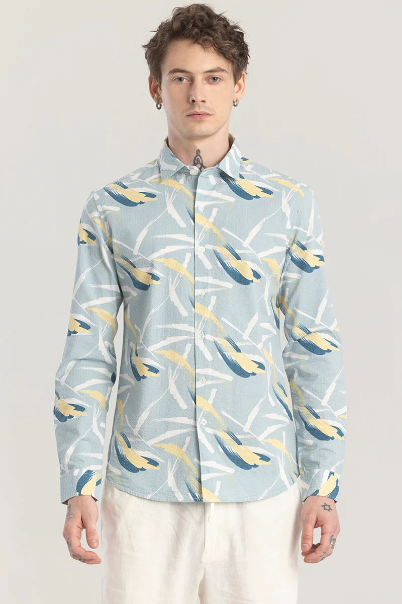 Foliavogue Blue Abstract Shirt